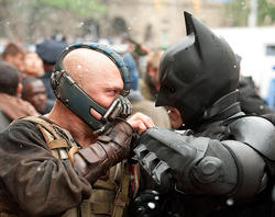 Tom Hardy (Bane), Christian Bale (Batman)
