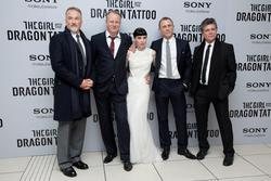 David Fincher, Stellan SkarsgŒrd, Rooney Mara, Daniel Craig a scénárista Steven Zaillian